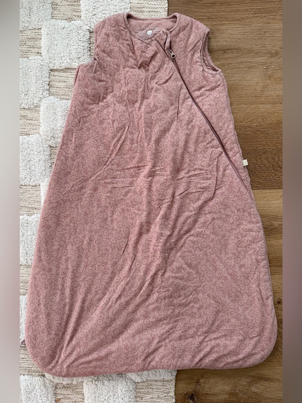 Gunamuna Sleep Sack in Pink Floral 2.6 TOG